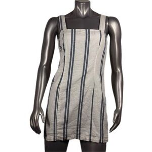 Forever 21 | Linen White & Blue Striped Mini Dress